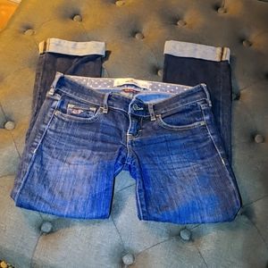 Hollister Social Stretch Roll-up Crop Jeans Sz 24